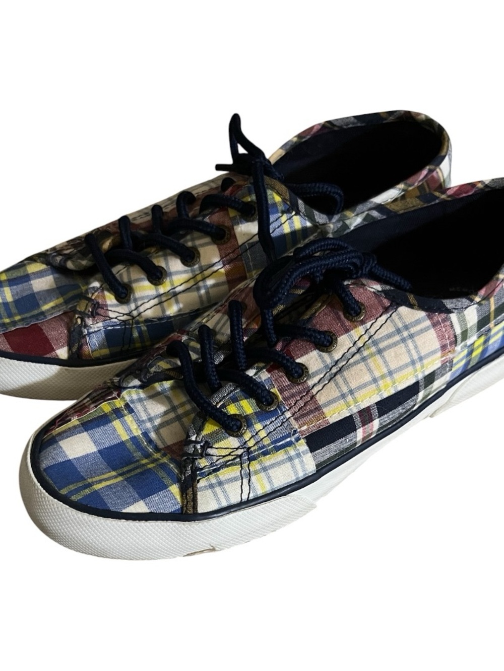 Sperry Top-Siders madras patchwork plaid sneakers 8